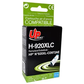 UPrint-kompatible Tinte mit CD972AE, HP 920XL, Cyan, 12 ml, H-920XLC, für HP Officejet